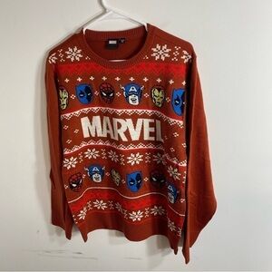 Marvel Ugly Christmas Sweater NEW XXL Spider-Man Captain America Red Kids Boys